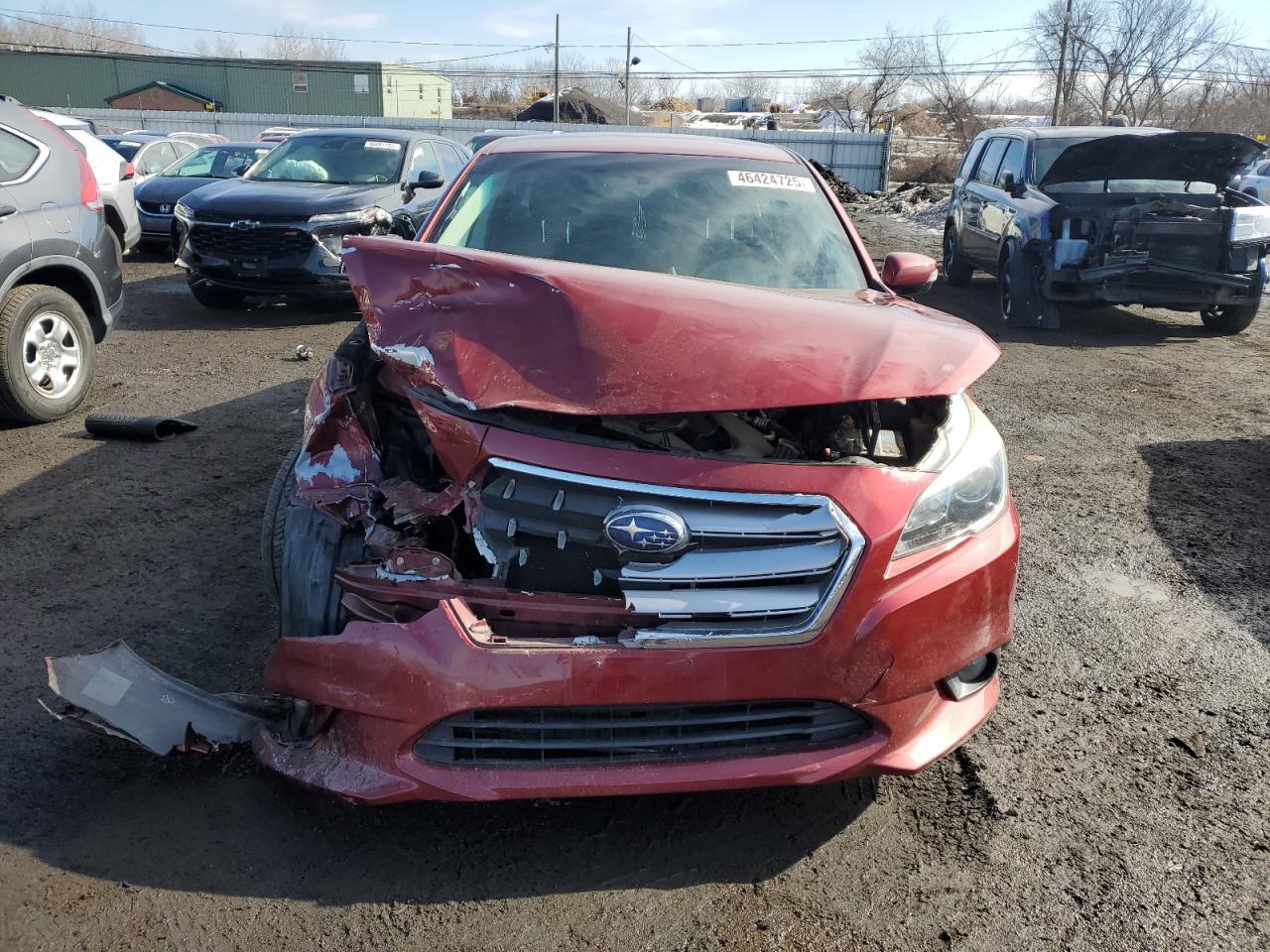 2016 Subaru Legacy VIN 4S3BNAJ67G3031970 Copart auction photo, front end / side damage thumbnail 5