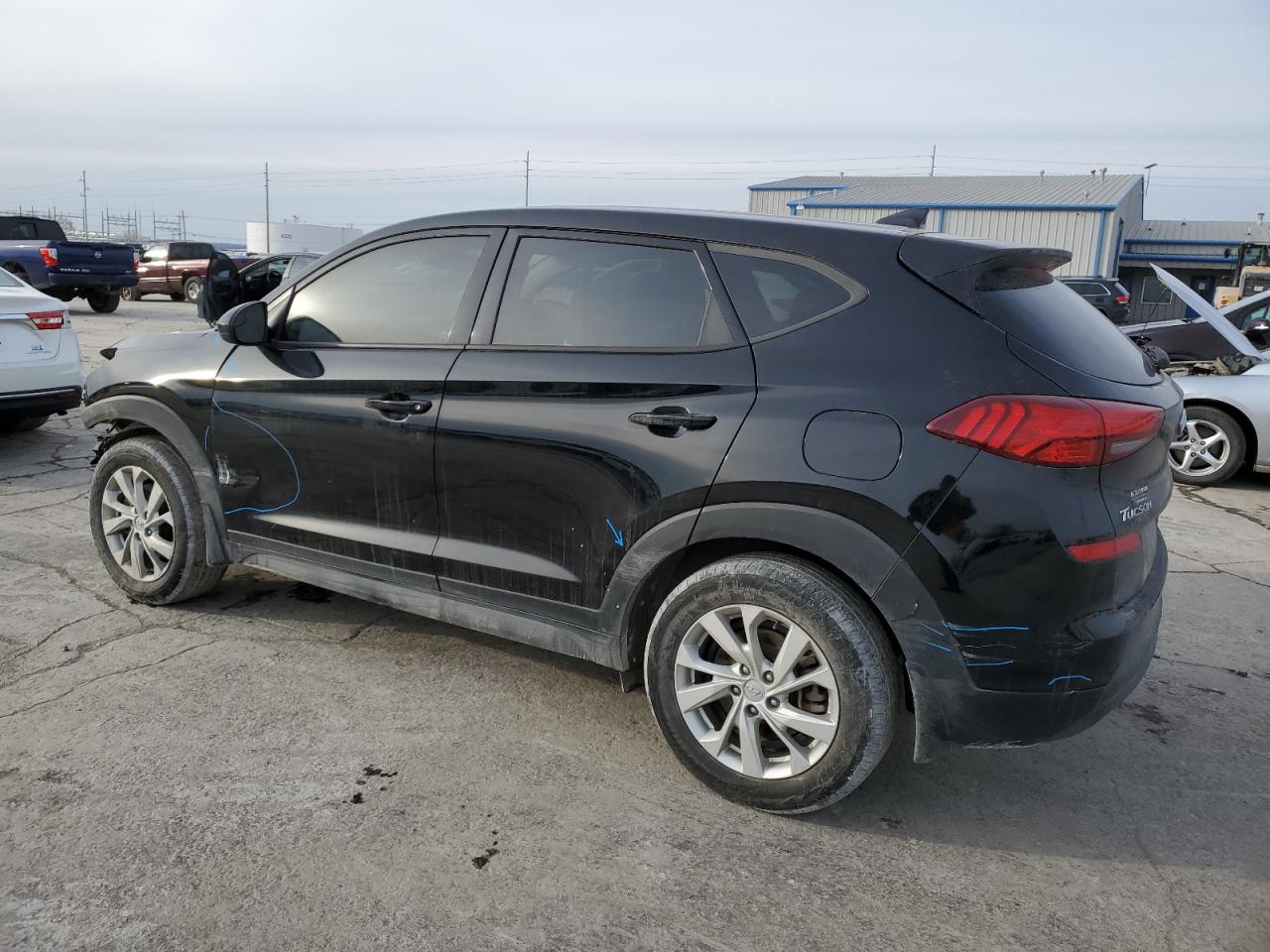 2020 Hyundai Tucson VIN KM8J23A41LU075896 Copart auction photo, front end / side damage thumbnail 2