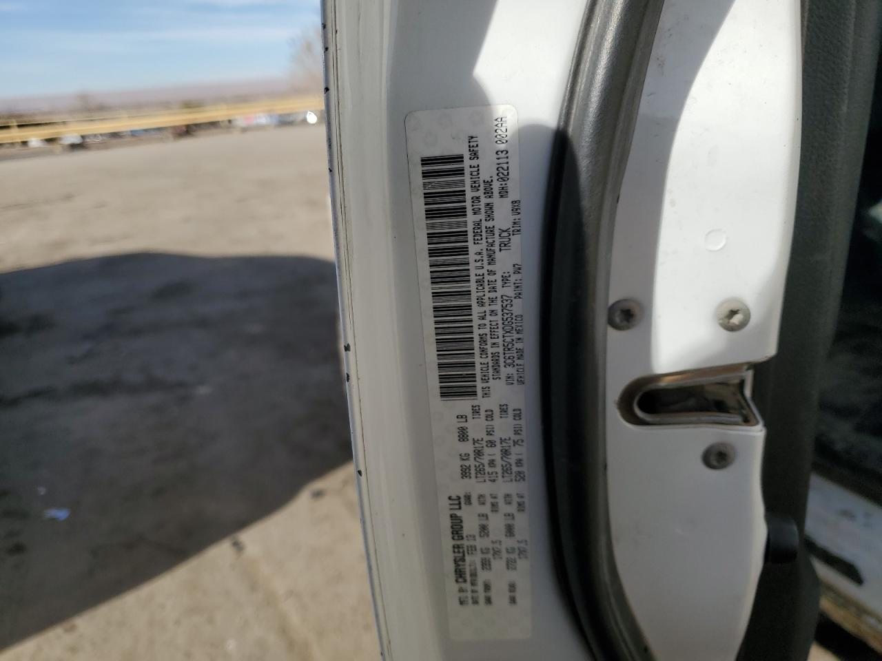 2013 RAM 2500 VIN 3C6TR5CTXDG537537 Copart auction photo, side damage thumbnail 12