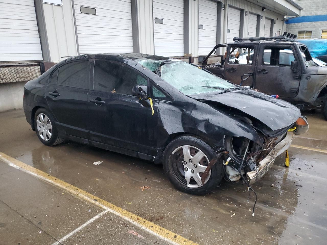 2008 Honda Civic VIN 2HGFA16528H339688 Copart auction photo, all over damage thumbnail 4