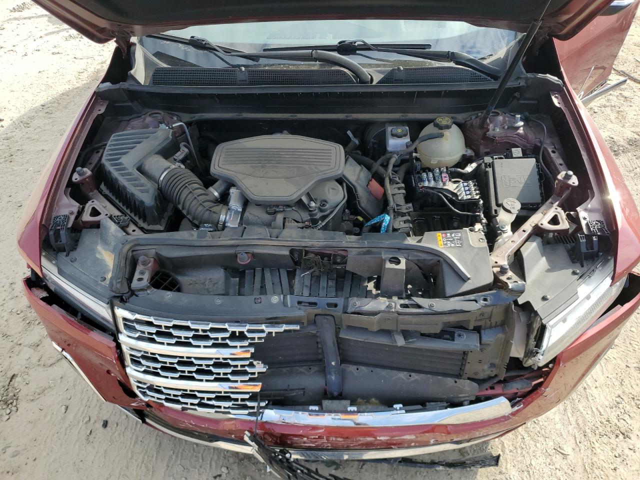 2021 GMC Acadia VIN 1GKKNXLS6MZ114056 Copart auction photo, front end / side damage thumbnail 13