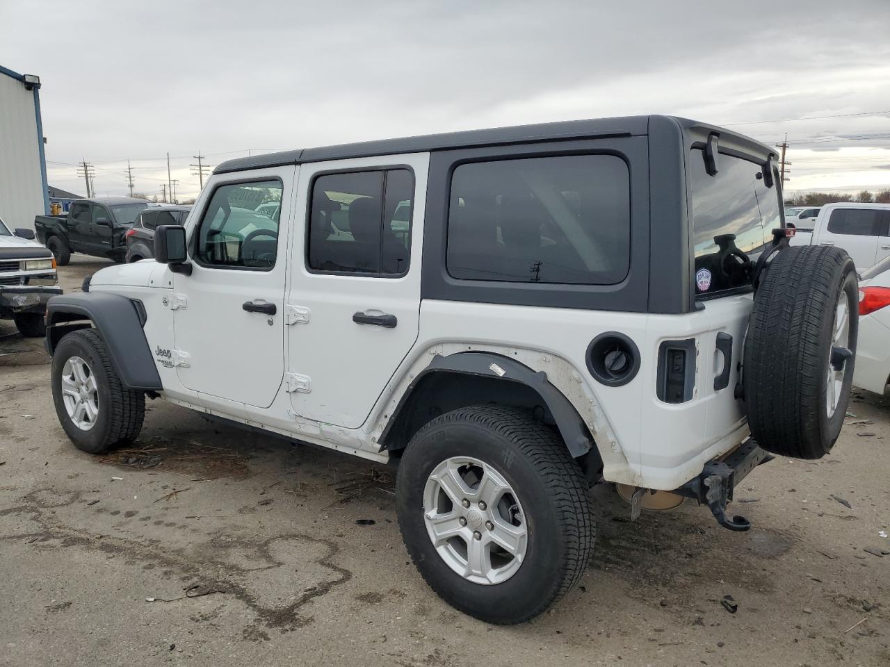 2021 Jeep Wrangler VIN 1C4HJXDN4MW616477 Copart auction photo, rear end / side damage thumbnail 2