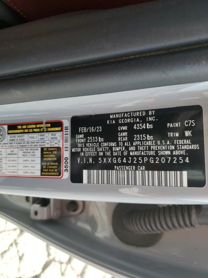 2023 KIA K5 VIN 5XXG64J25PG207254 Copart auction photo, front end / rear end damage thumbnail 14