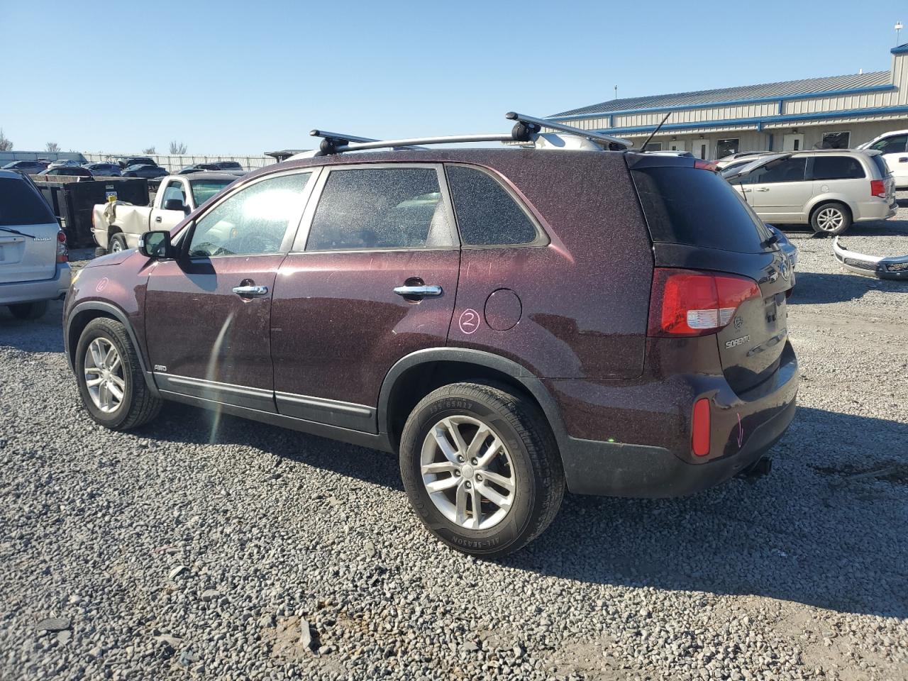 2014 KIA Sorento VIN 5XYKTCA6XEG465181 Copart auction photo, front end damage thumbnail 2