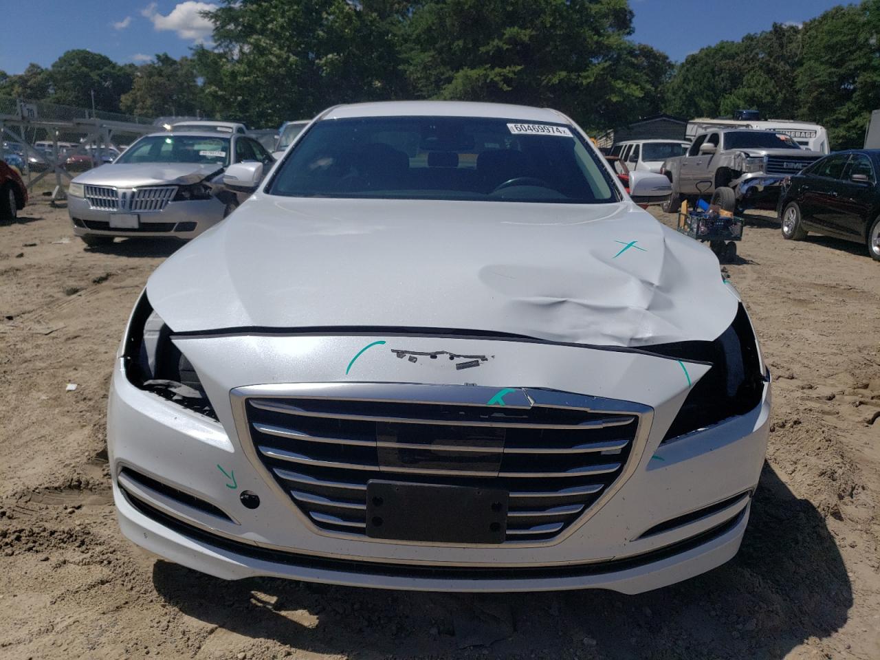 2017 Genesis G80 VIN KMHGN4JE9HU168494 Copart auction photo, front end / minor dent/scratches damage thumbnail 5