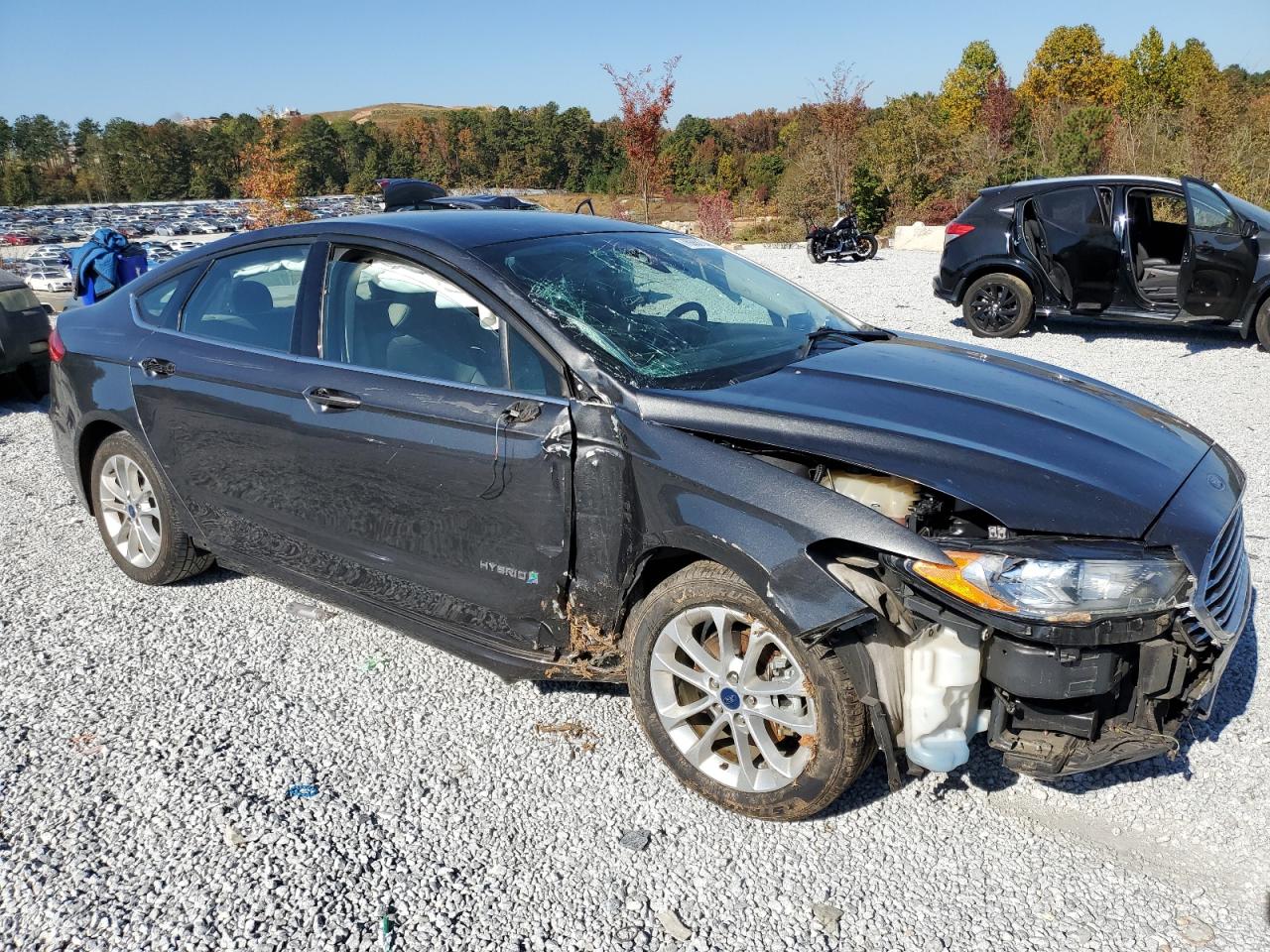 2019 Ford Fusion VIN 3FA6P0LU9KR152162 Copart auction photo, front end damage thumbnail 4