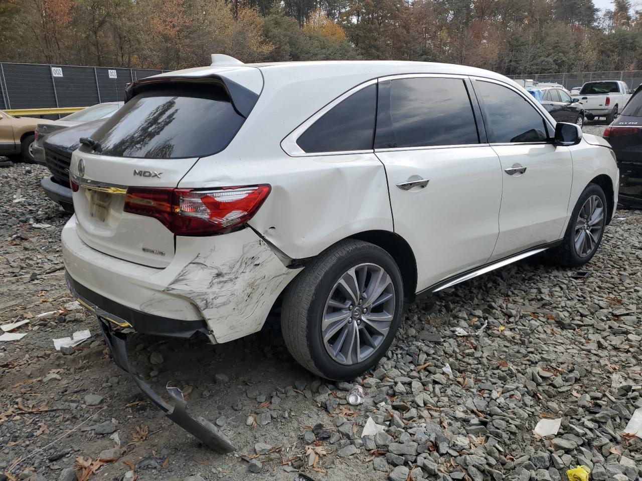 2017 Acura MDX VIN 5FRYD4H78HB033260 Copart auction photo, rear end damage thumbnail 3