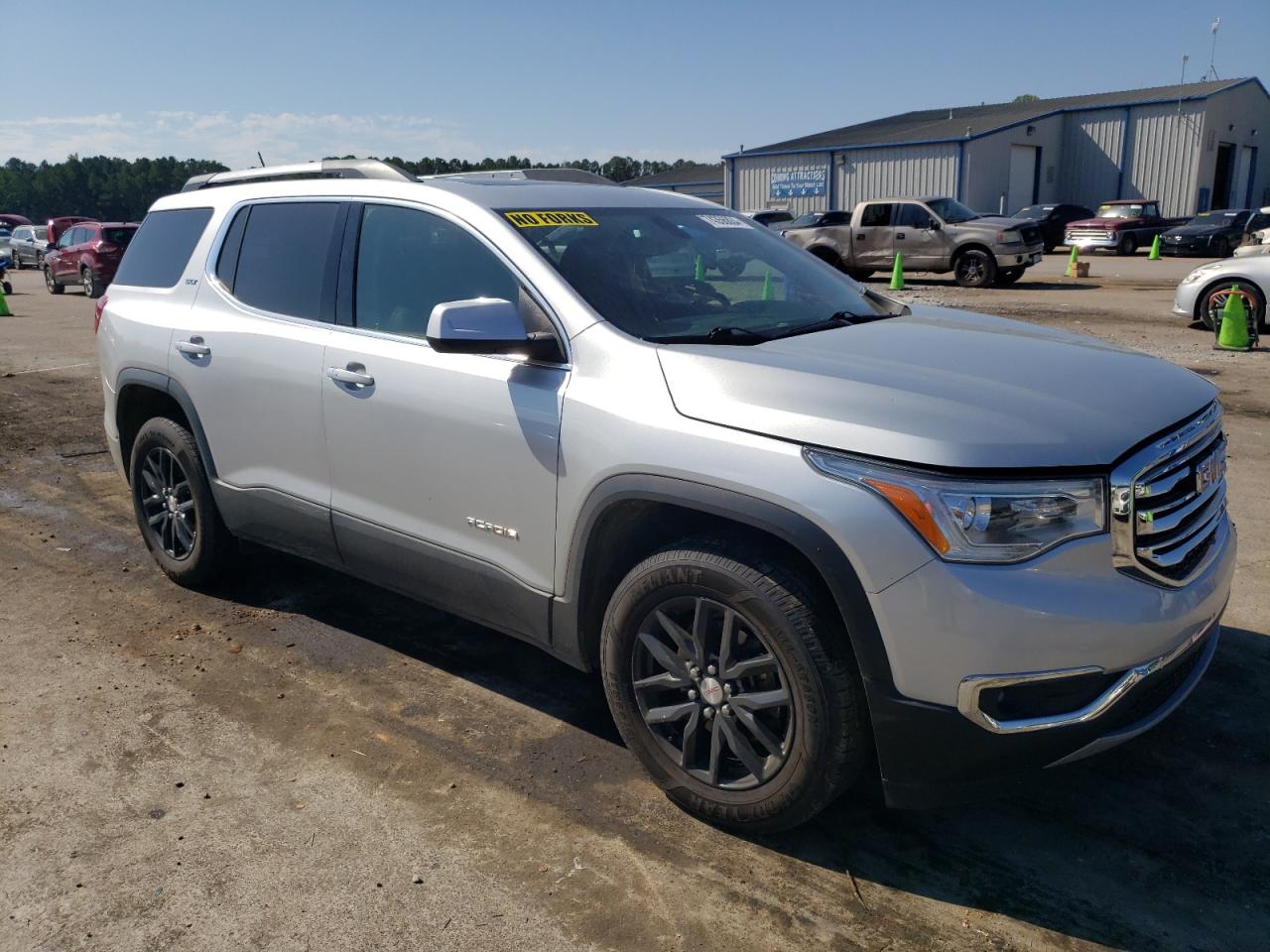 2018 GMC Acadia VIN 1GKKNMLS5JZ221836 Copart auction photo, front end / side damage thumbnail 4