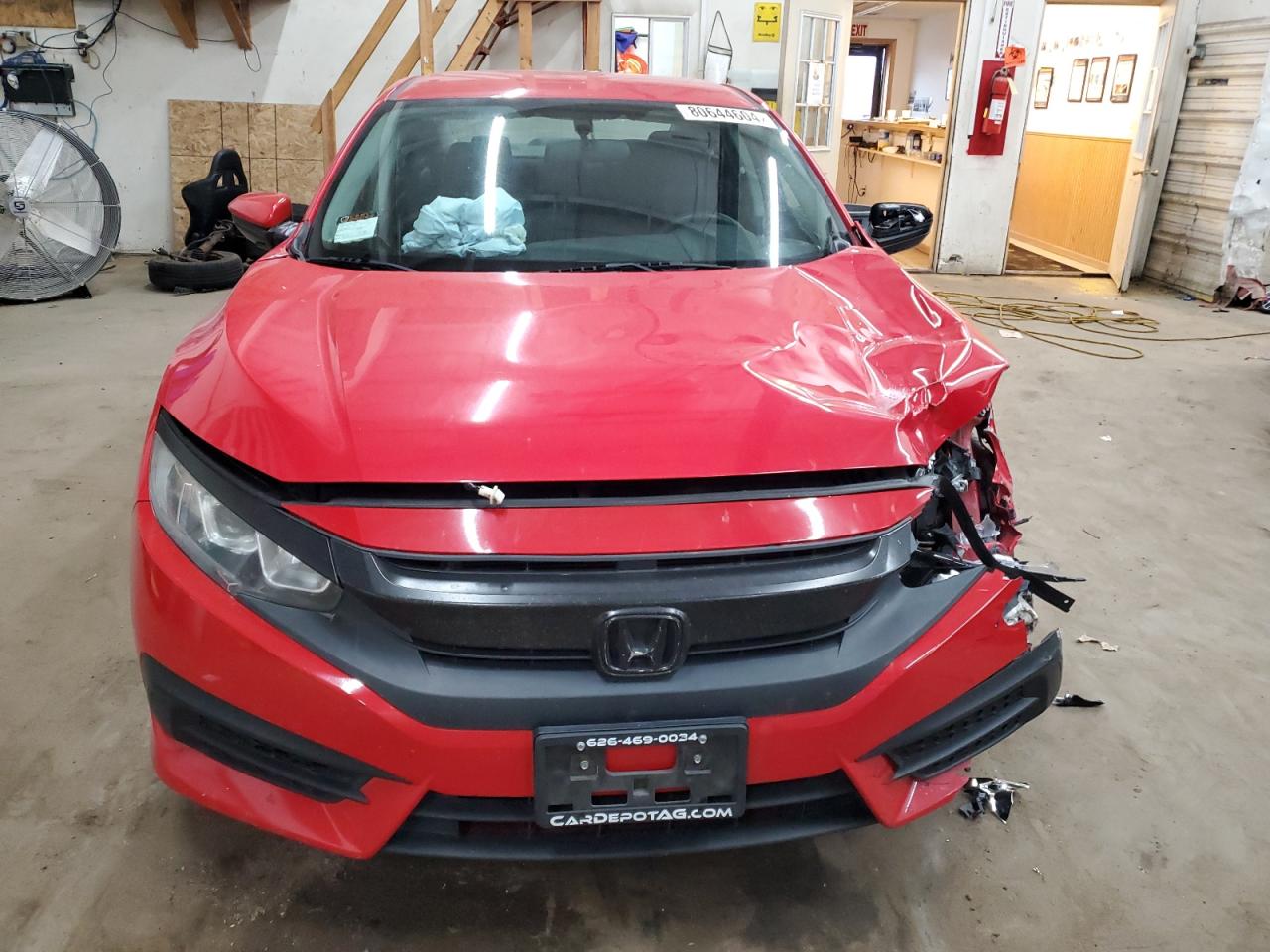 2016 Honda Civic VIN 2HGFC2F54GH577069 Copart auction photo, front end / side damage thumbnail 5