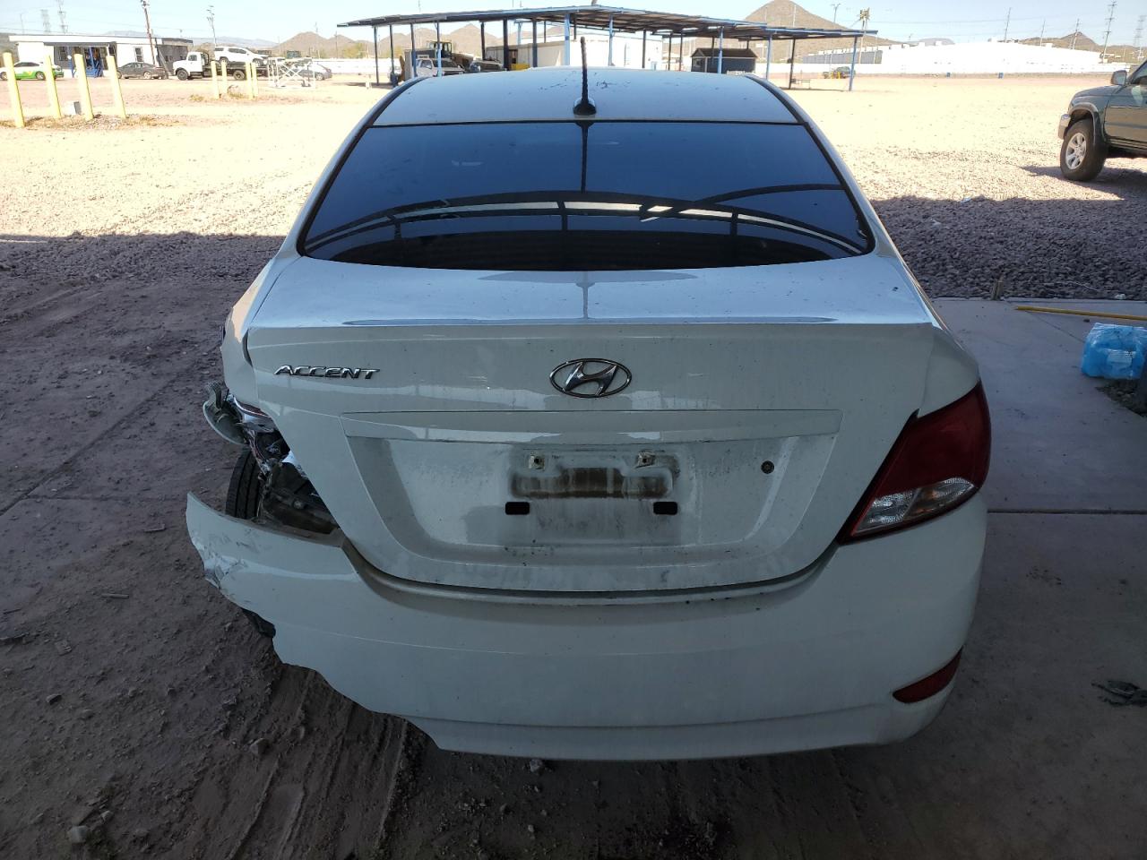 2016 Hyundai Accent VIN KMHCT4AE6GU027725 Copart auction photo, side / rear end damage thumbnail 6