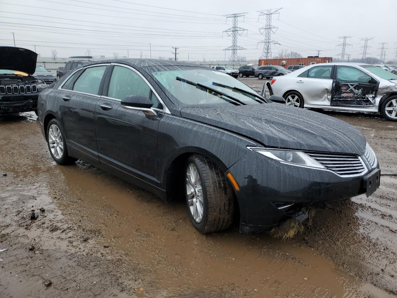 2014 Lincoln MKZ VIN 3LN6L2LU1ER829352 Copart auction photo, all over damage thumbnail 4