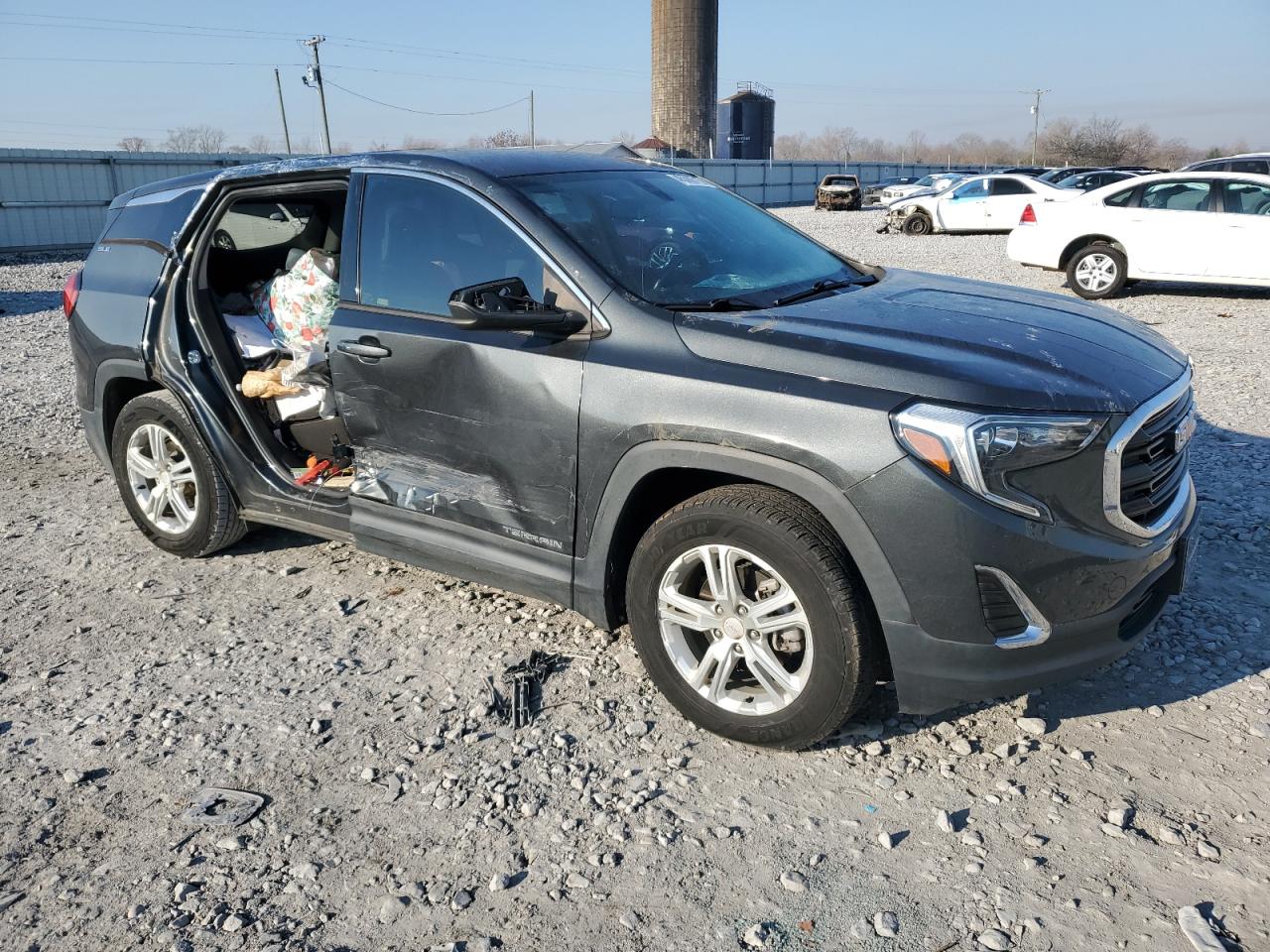 2018 GMC Terrain VIN 3GKALMEV7JL249556 Copart auction photo, side damage thumbnail 4