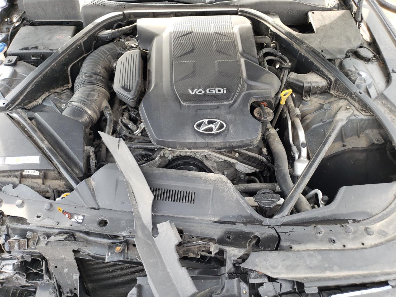 2015 Hyundai Genesis VIN KMHGN4JEXFU101125 Copart auction photo, front end damage thumbnail 11