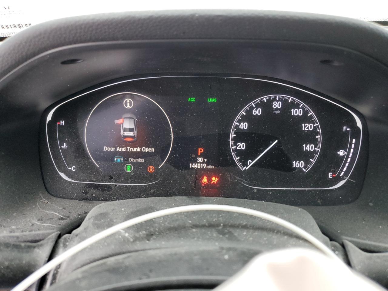 2019 Honda Accord VIN 1HGCV1F12KA028286 Copart auction photo, front end / side damage thumbnail 9