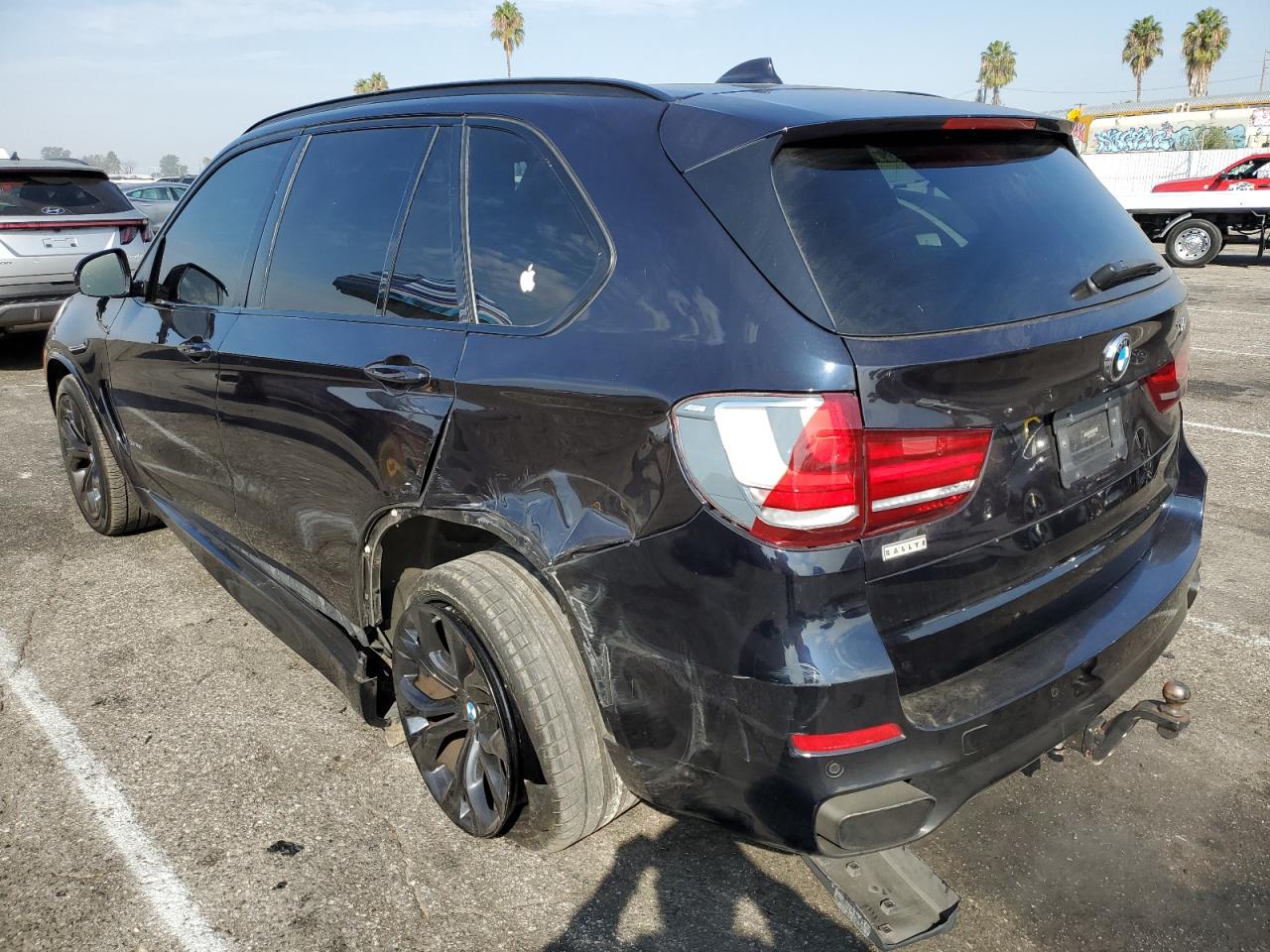 2014 BMW X5 VIN 5UXKR6C58E0J72890 Copart auction photo, rear end / side damage thumbnail 2
