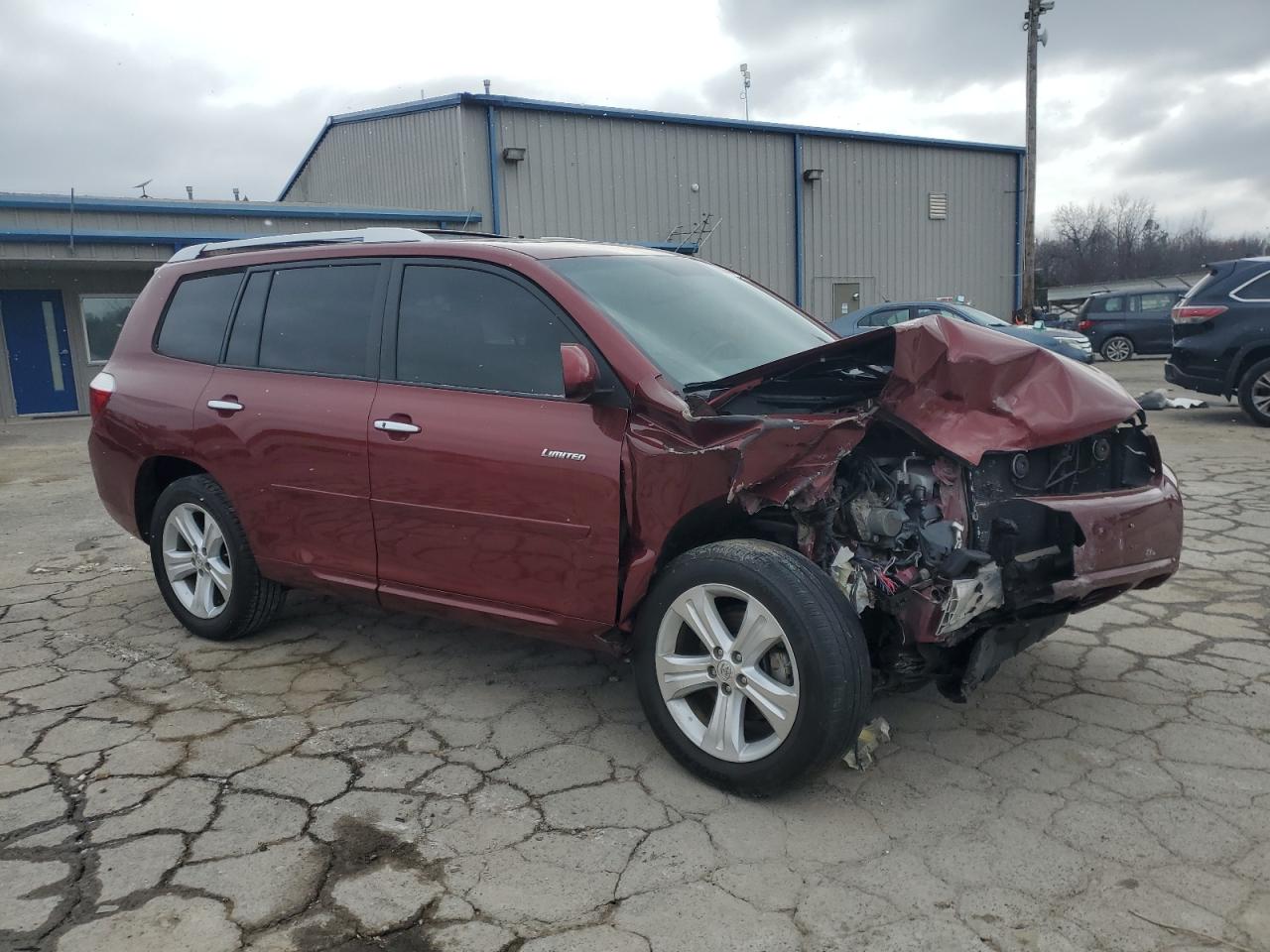 2010 Toyota Highlander VIN 5TDYK3EH1AS020804 Copart auction photo, front end / side damage thumbnail 4