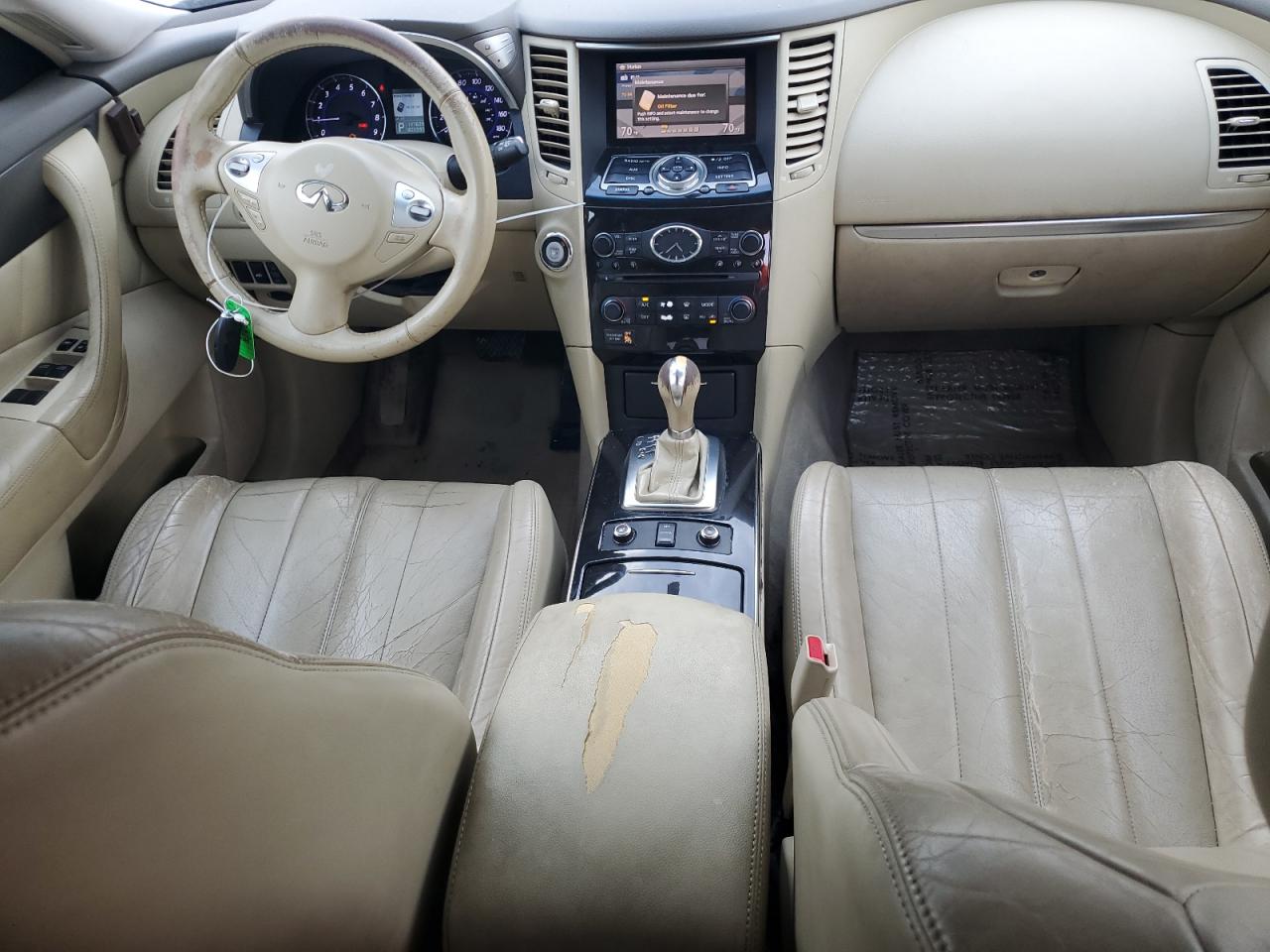 2014 Infiniti QX70 VIN JN8CS1MU6EM451982 Copart auction photo, front end damage thumbnail 8