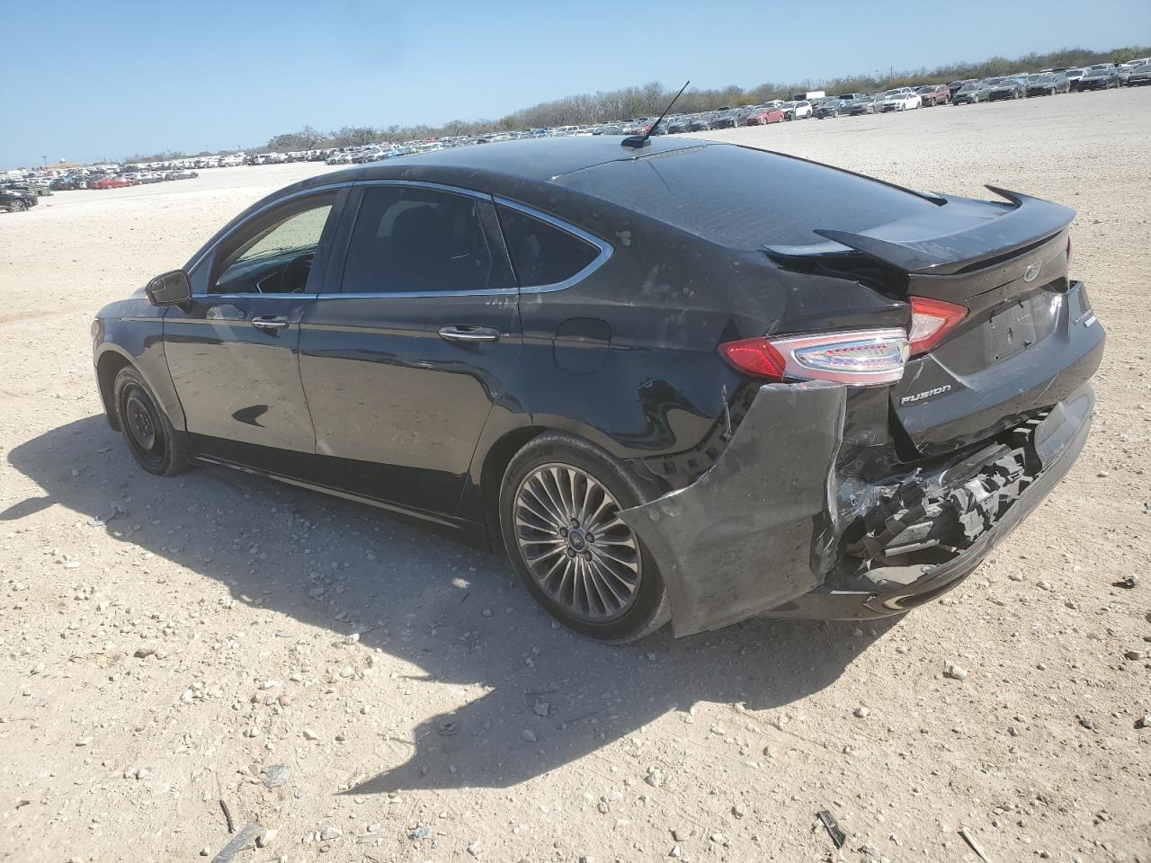 2016 Ford Fusion VIN 3FA6P0K9XGR228184 Copart auction photo, rear end damage thumbnail 2