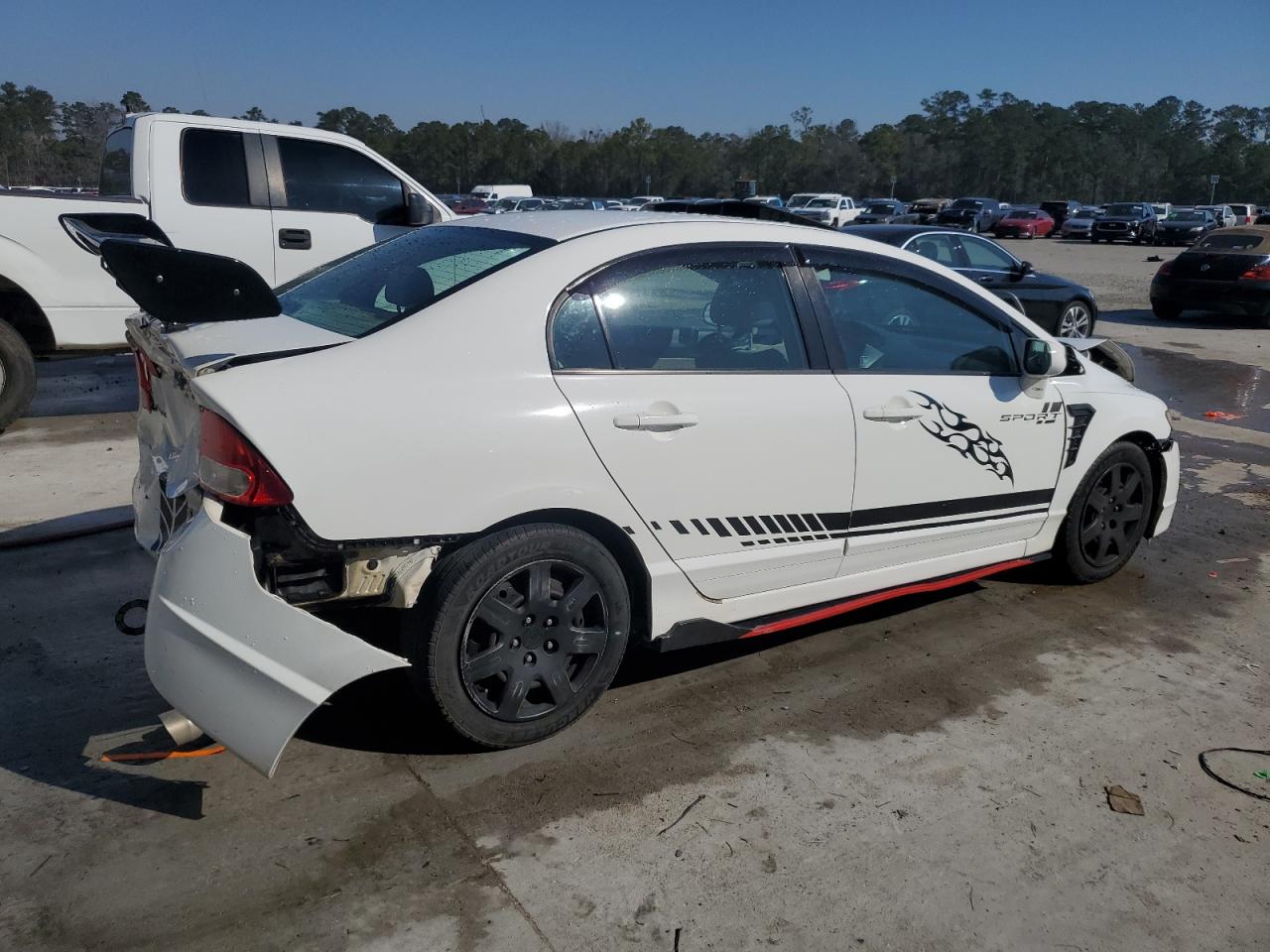 2010 Honda Civic VIN 2HGFA1F53AH564045 Copart auction photo, rear end / front end damage thumbnail 3