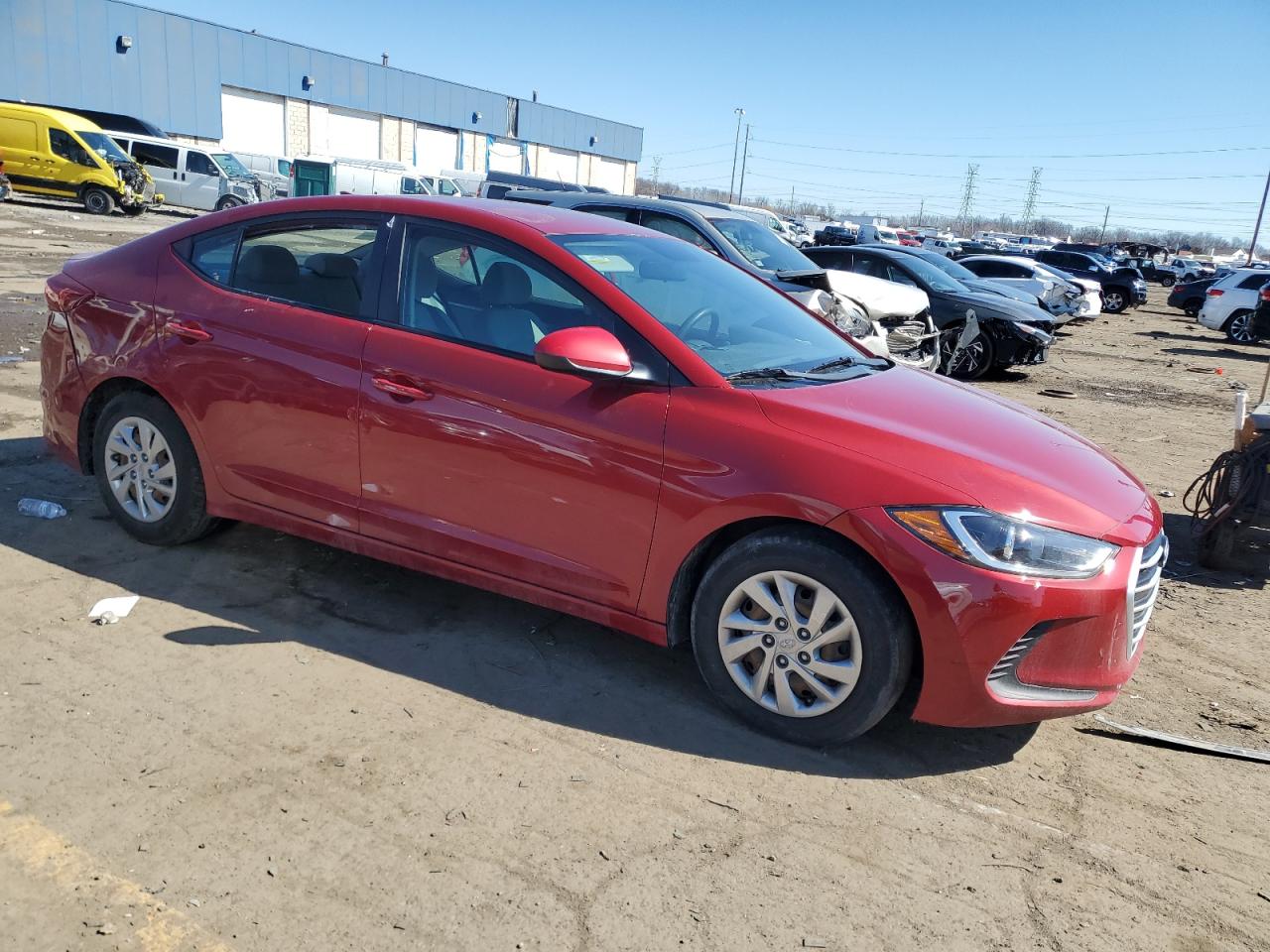 2017 Hyundai Elantra VIN KMHD74LF9HU095730 Copart auction photo, side damage thumbnail 4