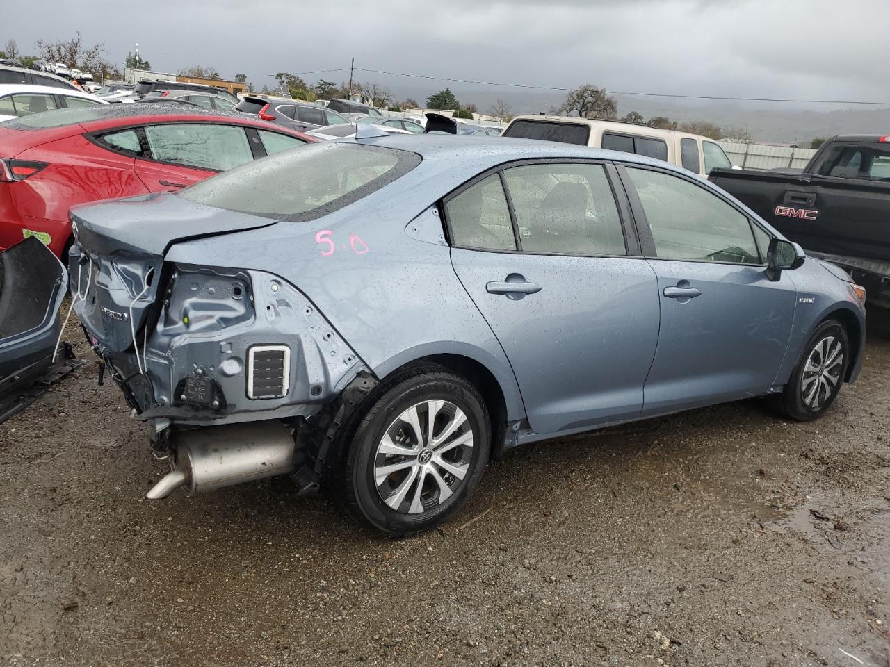 2021 Toyota Corolla VIN JTDEAMDE3MJ019903 Copart auction photo, rear end damage thumbnail 3