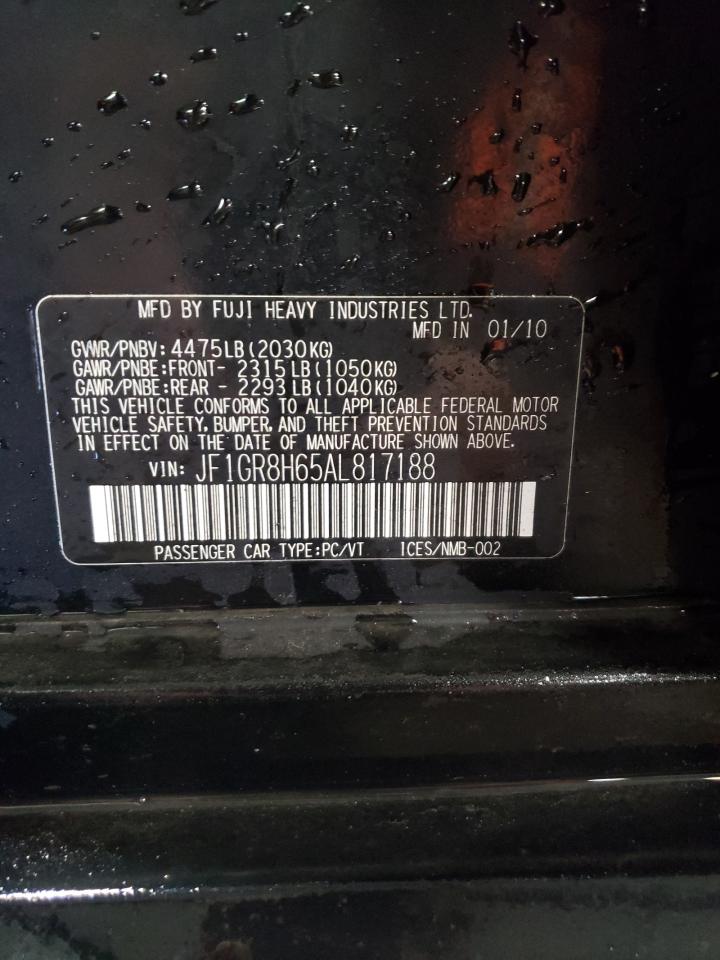 2010 Subaru WRX VIN JF1GR8H65AL817188 Copart auction photo, front end damage thumbnail 12
