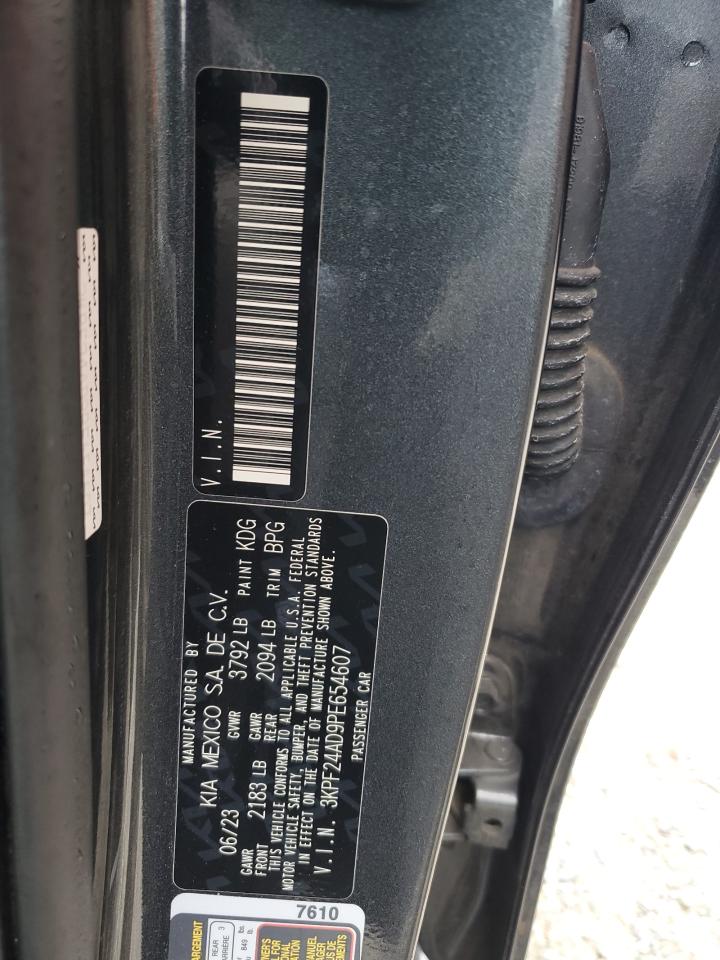 2023 KIA Forte VIN 3KPF24AD9PE654607 Copart auction photo, front end / minor dent/scratches damage thumbnail 13