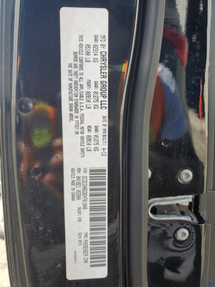 2013 Dodge Charger VIN 2C3CDXBG3DH701948 Copart auction photo, front end damage thumbnail 13