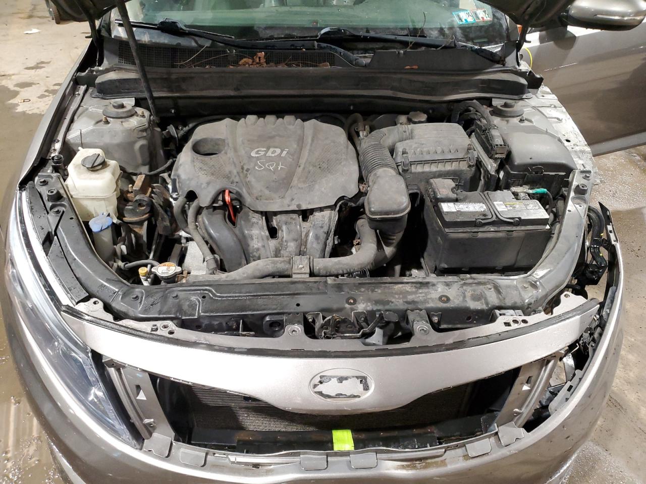 2015 KIA Optima VIN 5XXGN4A70FG437281 Copart auction photo, front end / side damage thumbnail 11