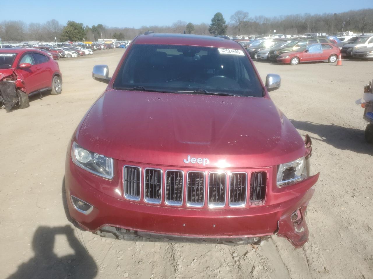 2014 Jeep Grand Cherokee VIN 1C4RJFBG9EC379670 Copart auction photo, front end / side damage thumbnail 5