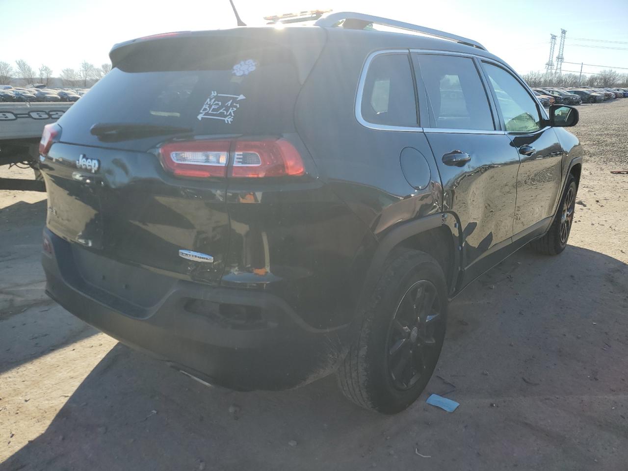 2015 Jeep Grand Cherokee VIN 1C4PJMCSXFW710027 Copart auction photo, side / rear end damage thumbnail 3