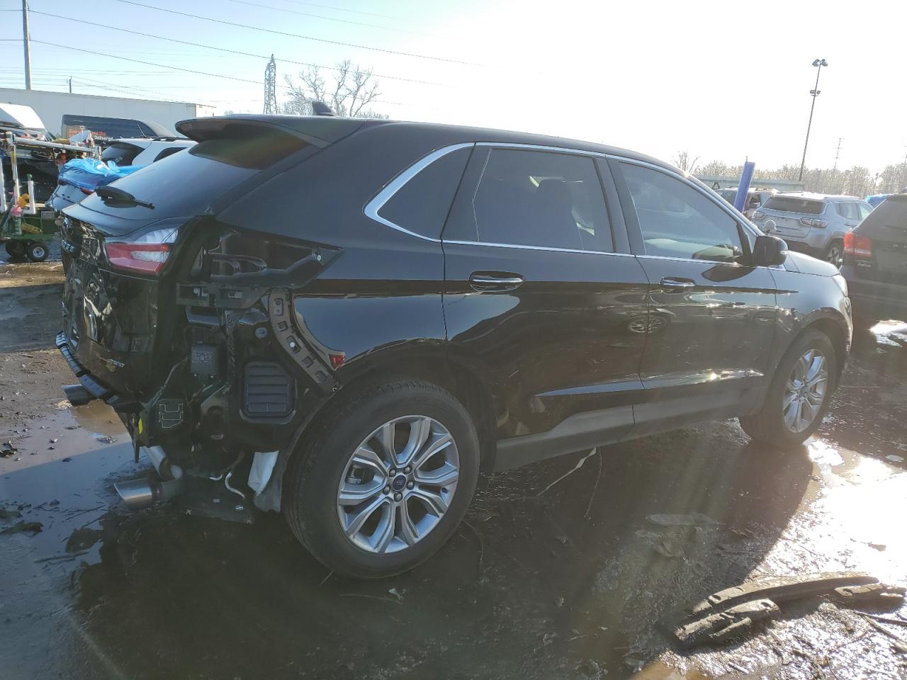 2022 Ford Edge VIN 2FMPK4K91NBA69339 Copart auction photo, rear end damage thumbnail 3