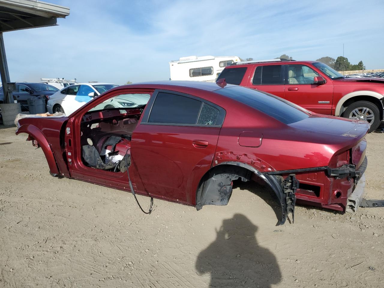 2020 Dodge Charger VIN 2C3CDXGJ3LH197081 Copart auction photo, stripped damage thumbnail 2