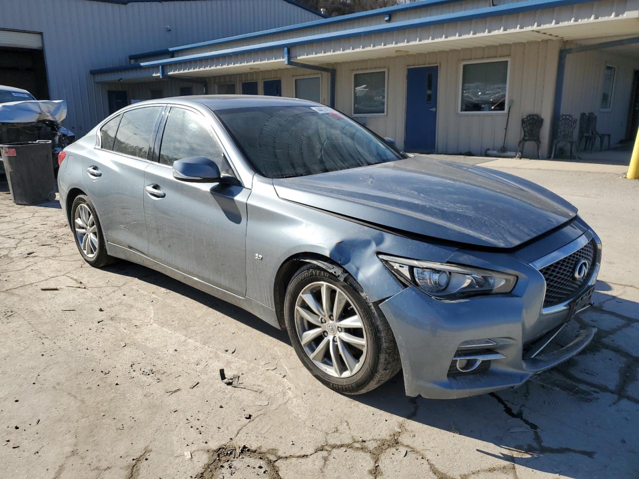 2014 Infiniti Q50 VIN JN1BV7AR7EM683351 Copart auction photo, front end damage thumbnail 4