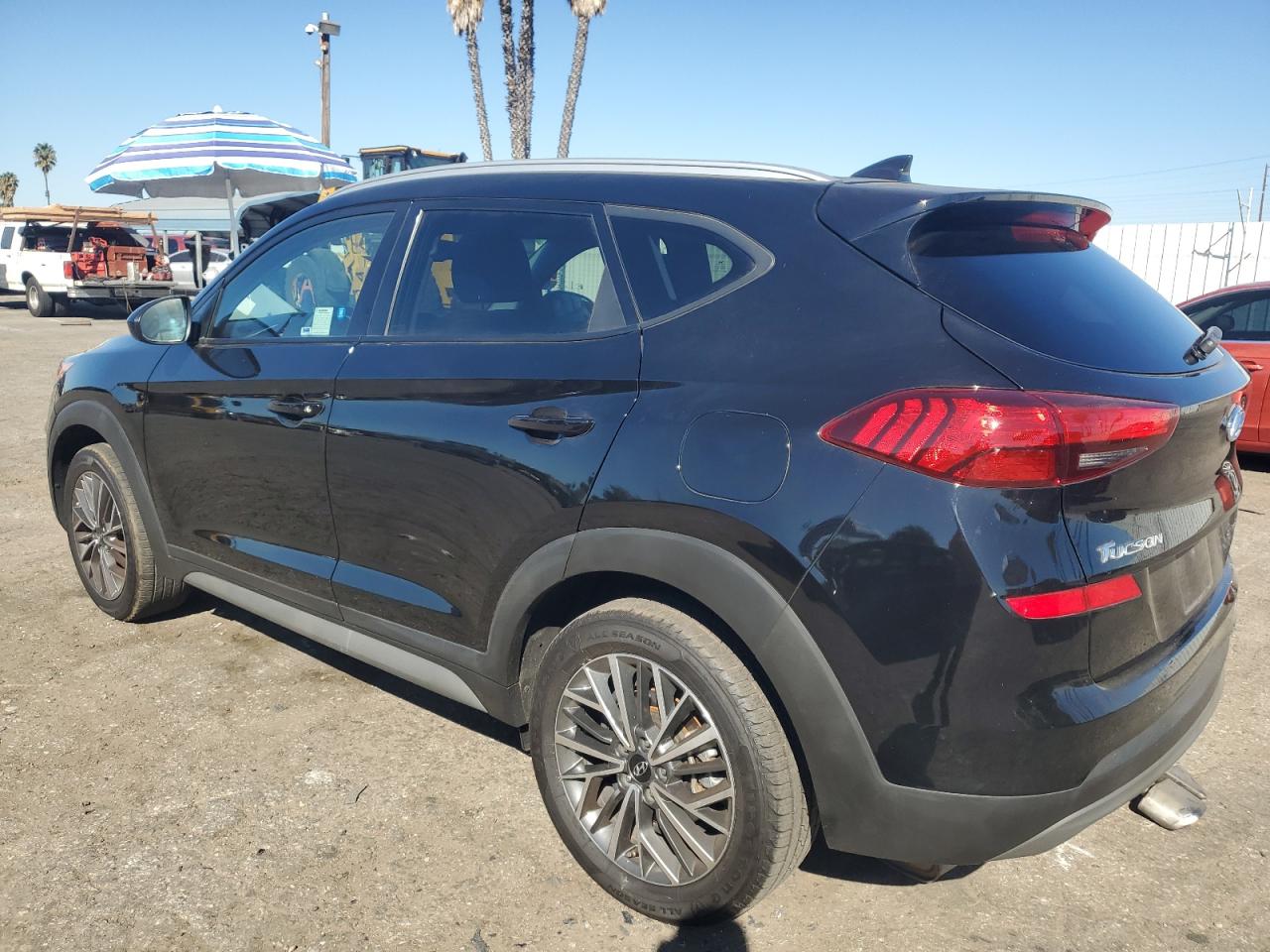 2021 Hyundai Tucson VIN KM8J33AL7MU407457 Copart auction photo, rear end damage thumbnail 2