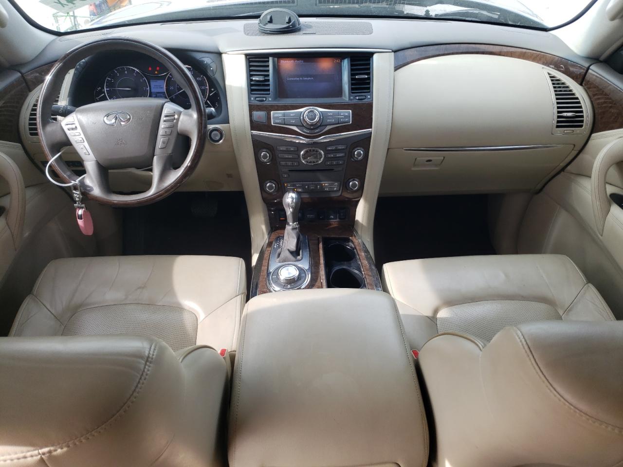 2017 Infiniti QX80 VIN JN8AZ2NE8H9160388 Copart auction photo, front end / side damage thumbnail 8