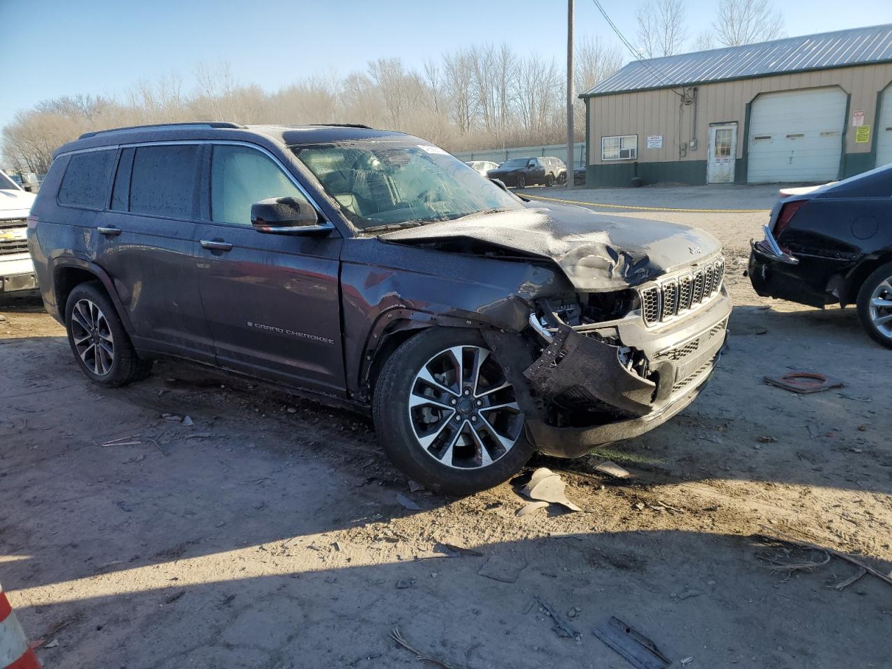 2021 Jeep Grand Cherokee VIN 1C4RJKDG3M8180573 Copart auction photo, front end / side damage thumbnail 4
