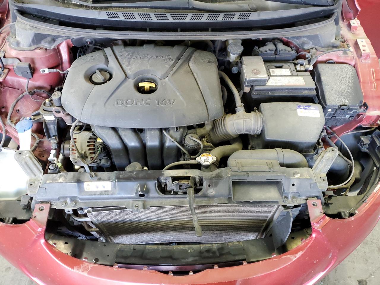 2012 Hyundai Elantra VIN KMHDH4AE7CU356997 Copart auction photo, front end / side damage thumbnail 11
