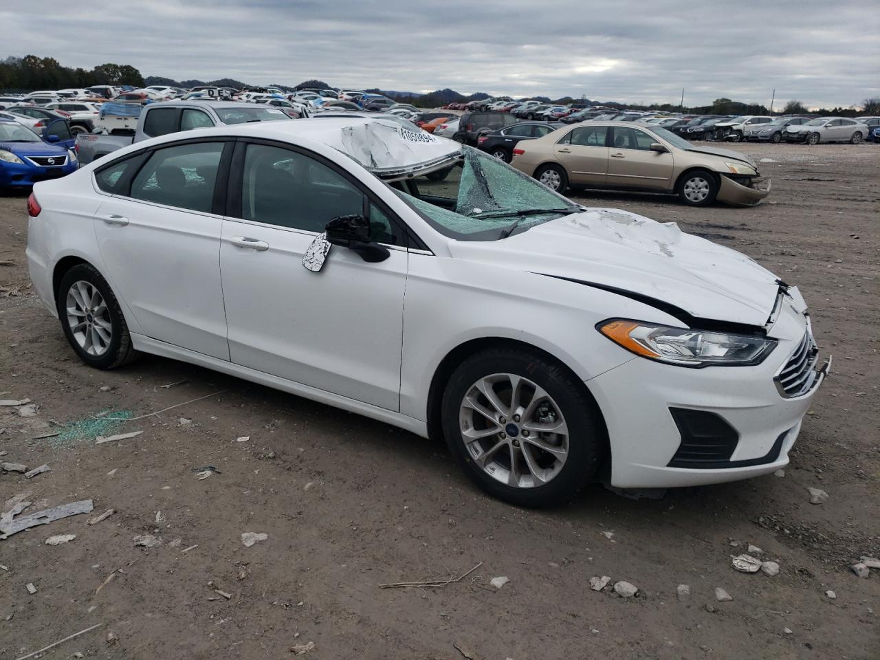 2020 Ford Fusion VIN 3FA6P0HD3LR221812 Copart auction photo, all over damage thumbnail 4