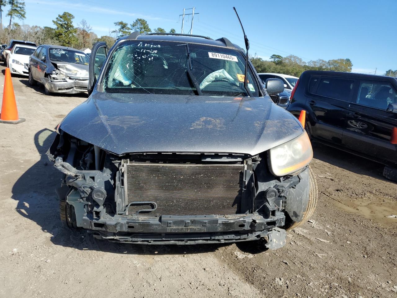 2011 Hyundai Santa Fe VIN 5XYZG3AB6BG031058 Copart auction photo, side / front end damage thumbnail 5