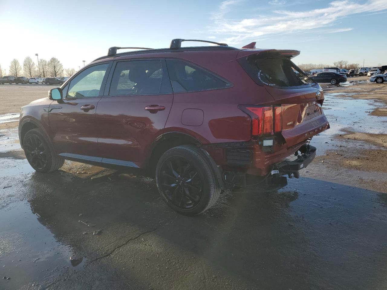 2021 KIA Sorento VIN 5XYRKDLFXMG069612 Copart auction photo, rear end damage thumbnail 2
