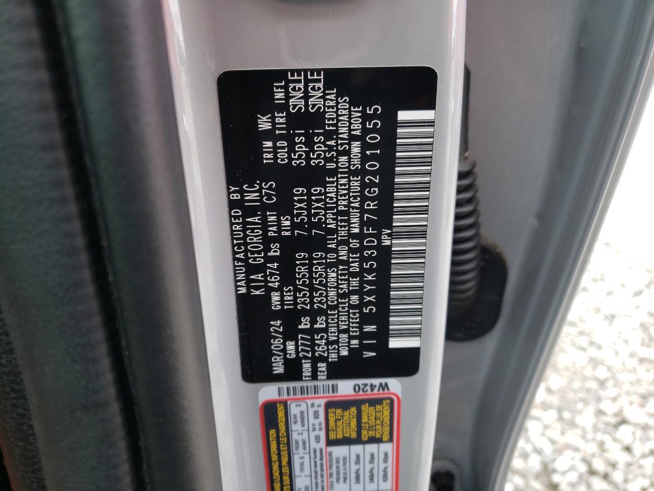 2024 KIA Sportage VIN 5XYK53DF7RG201055 Copart auction photo, rear end damage thumbnail 13