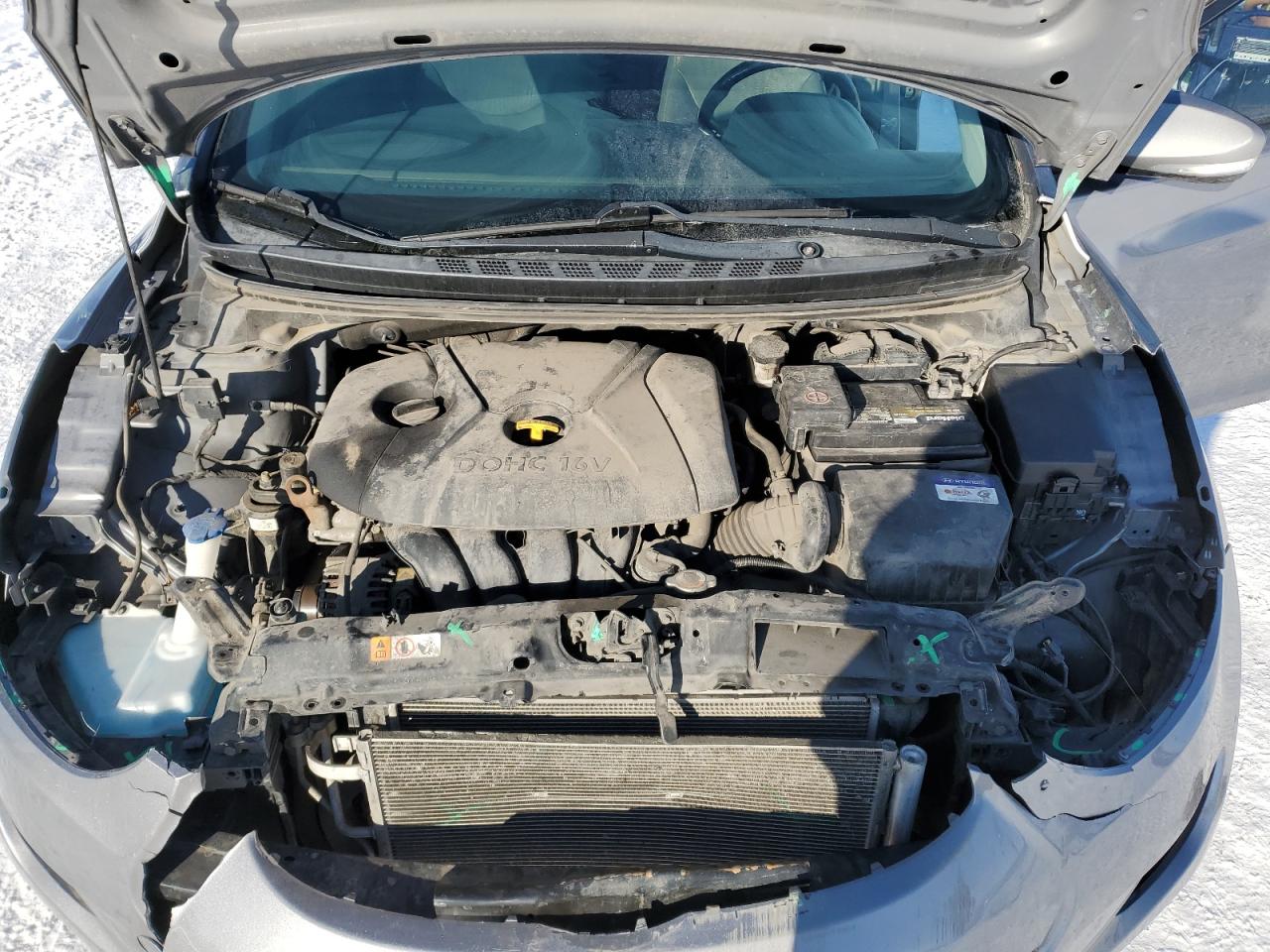 2013 Hyundai Elantra VIN KMHDH4AE6DU592767 Copart auction photo, front end / minor dent/scratches damage thumbnail 11