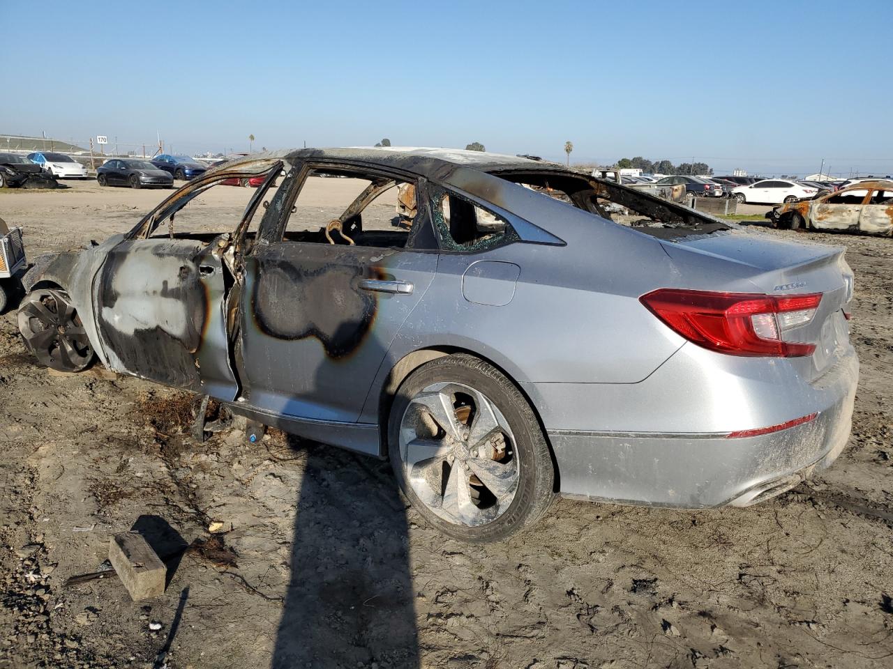 2018 Honda Accord VIN 1HGCV1F99JA041654 Copart auction photo, burn damage thumbnail 2