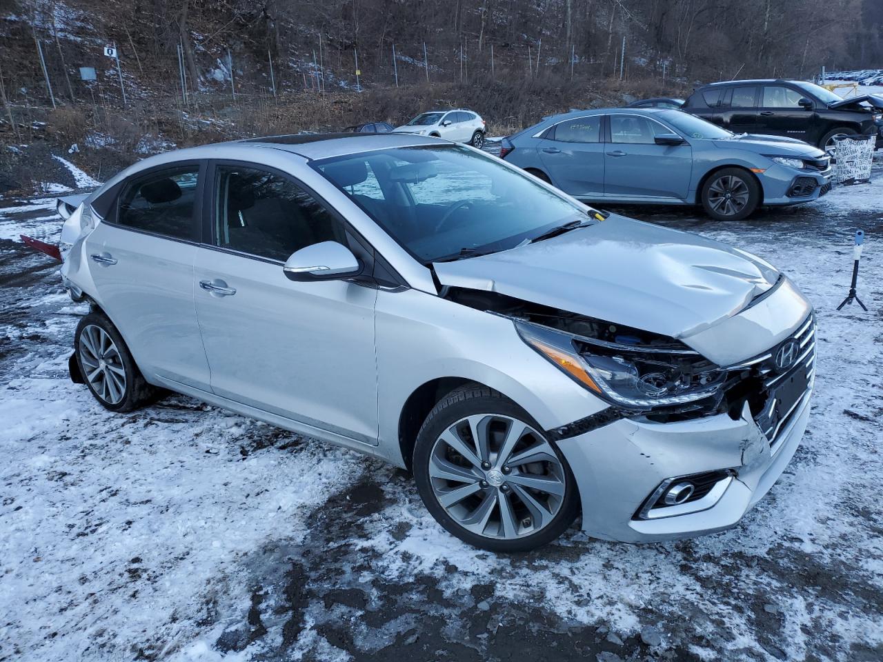 2019 Hyundai Accent VIN 3KPC34A34KE058899 Copart auction photo, all over / rear end damage thumbnail 4