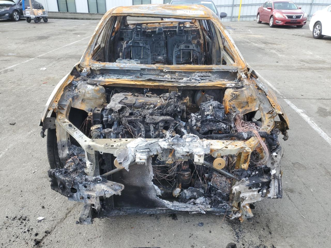 2021 Toyota Camry VIN 4T1G11AK8MU425588 Copart auction photo, burn damage thumbnail 5