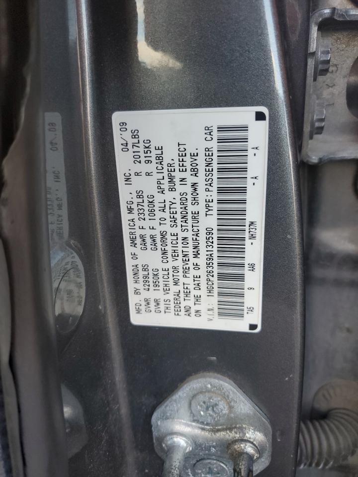2009 Honda Accord VIN 1HGCP26359A132590 Copart auction photo, front end damage thumbnail 14