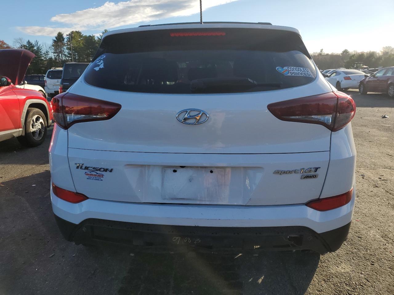 2017 Hyundai Tucson VIN KM8J3CA26HU297806 Copart auction photo, rear end / minor dent/scratches damage thumbnail 6