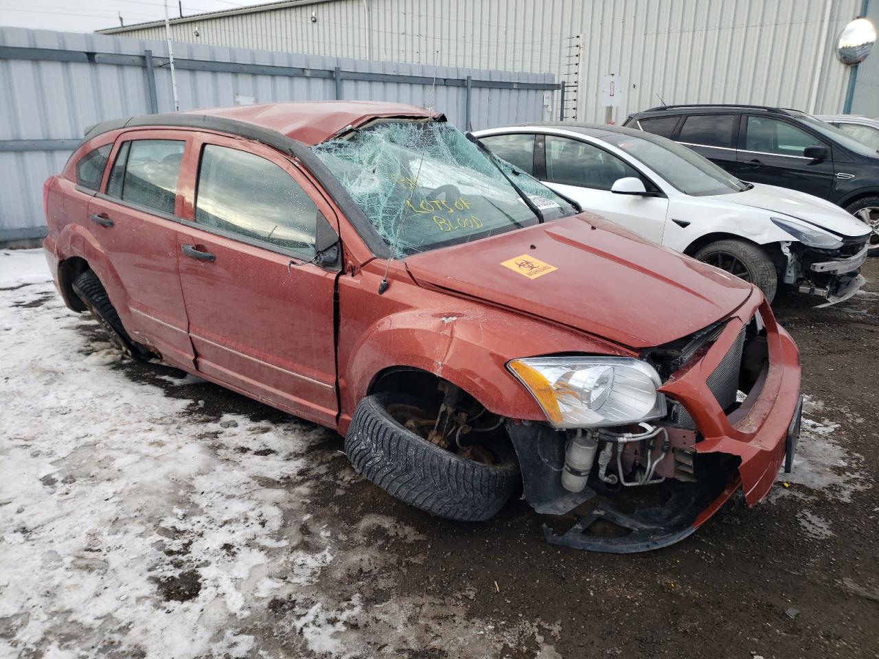 2007 Dodge Caliber VIN 1B3HB48B57D175584 Copart auction photo, rollover / undercarriage damage thumbnail 4