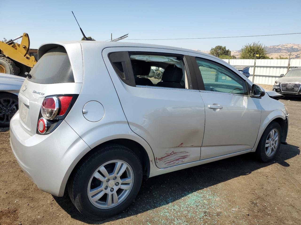 2014 Chevrolet Sonic VIN 1G1JC6SH9E4242151 Copart auction photo, front end / side damage thumbnail 3